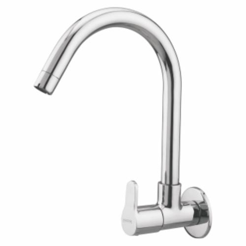 Sink Cock J Pipe with Wall Flange Chrome